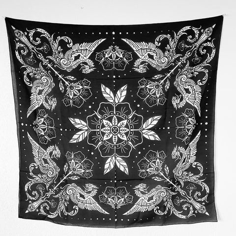 Primaeval Press "Griffin's Garden" Oversized Scarf / Tapestry