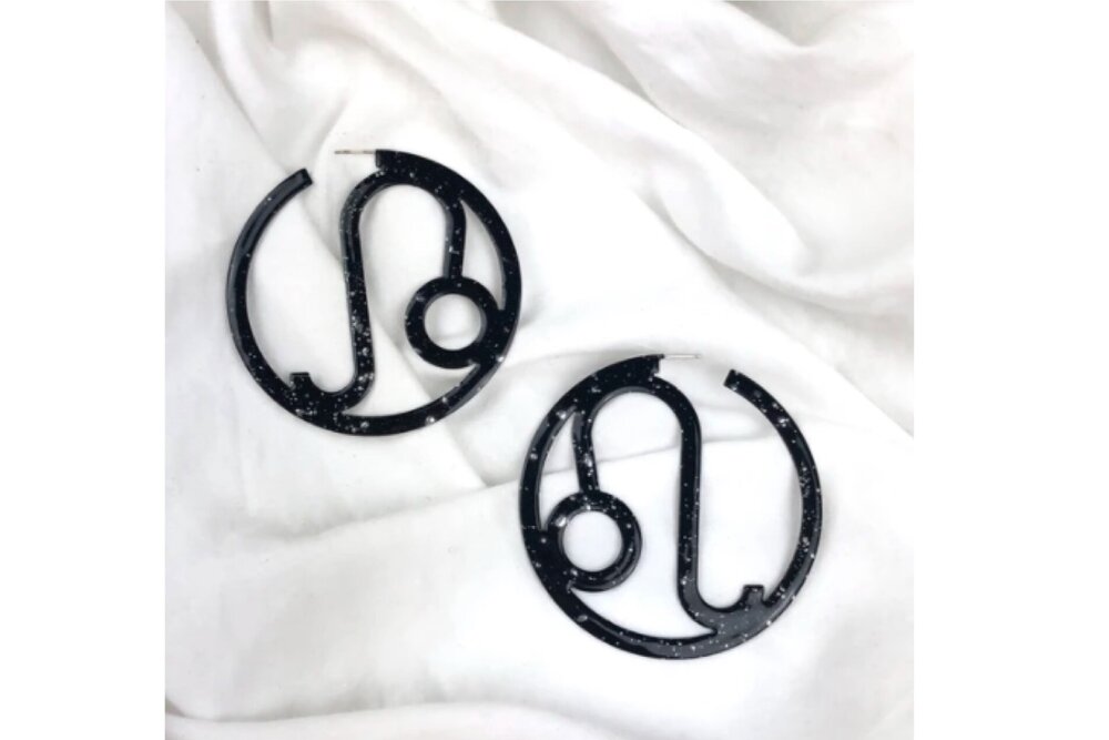 OHME Star-Dusted Zodiac Hoops