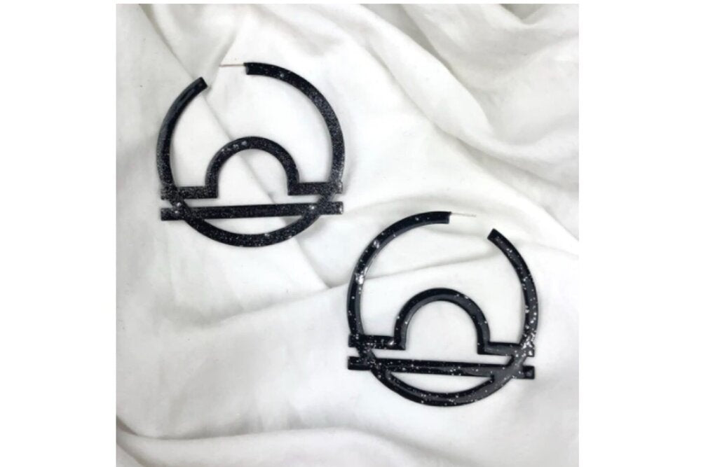 OHME Star-Dusted Zodiac Hoops