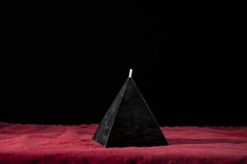 Mithras Black Beeswax "Seshet" Pyramid Candles