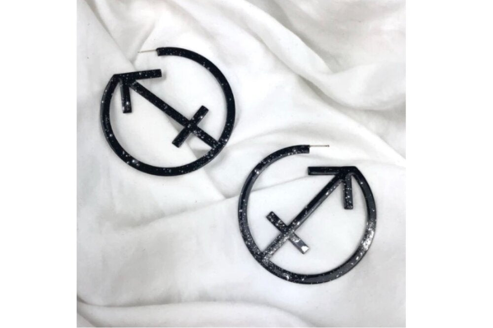 OHME Star-Dusted Zodiac Hoops