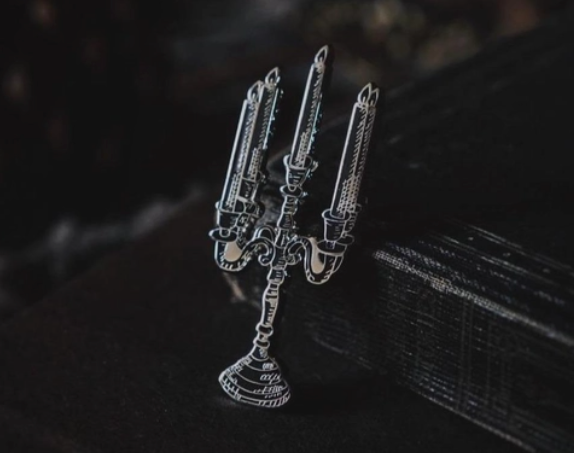 Lively Ghosts "Candelabrum" Enamel Pin