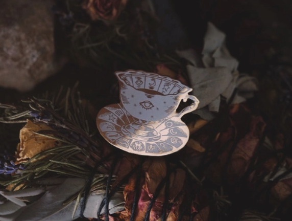 Lively Ghosts "Tasseomancy" Enamel Pin