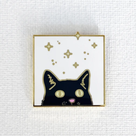 Strike Gently Co. "Cat (Starry Variant)" Enamel Pin *PRE-ORDER 12/3*