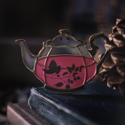 Lively Ghosts "Mourning Tea" Enamel Pin