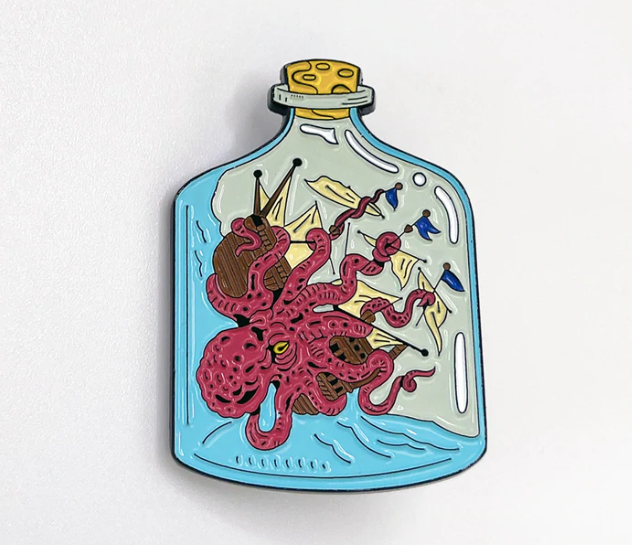 Strike Gently Co. "Kraken" Enamel Pin