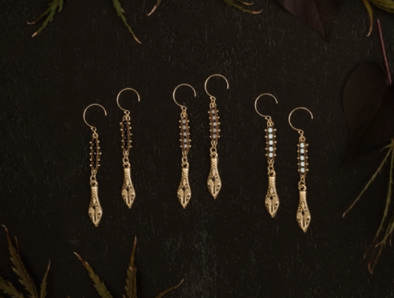 Trollbinde "Feathered Serpent" Earrings