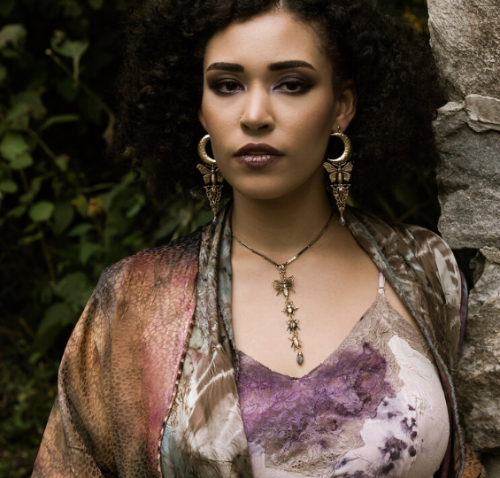 Trollbinde "Moth and Moon Mystic" Earrings