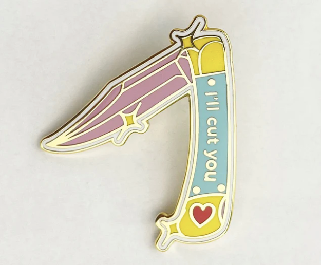 Strike Gently Co. "I'll Cut You" Enamel Pin