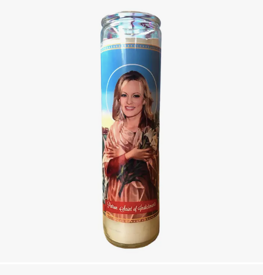 Stormy Daniels Indictment Patron Saint Altar Candle *Pre-Order*