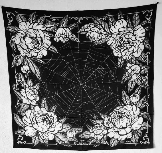 Primaeval Press "Spiderweb" Oversized Scarf / Tapestry