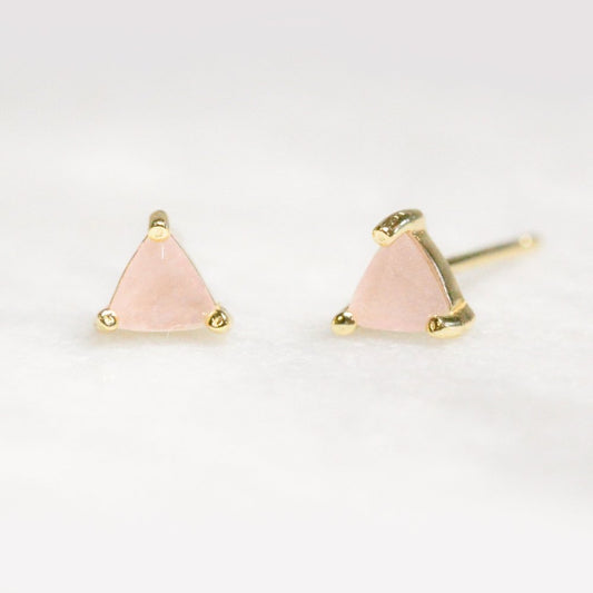 JaxKelly Mini Rose Quartz Energy Studs