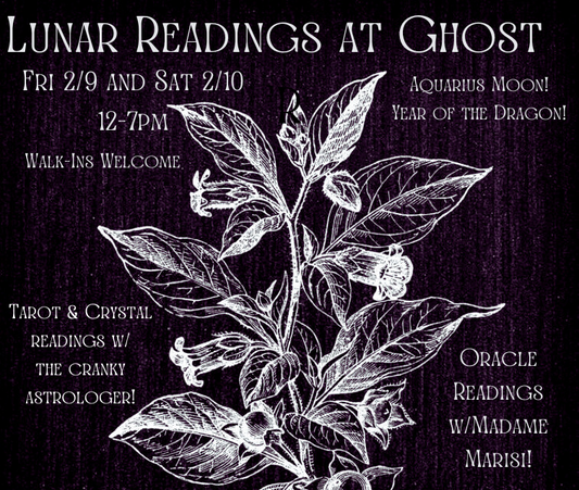 Lunar New Year Readings at Ghost Gallery, Feb. 9-10th!