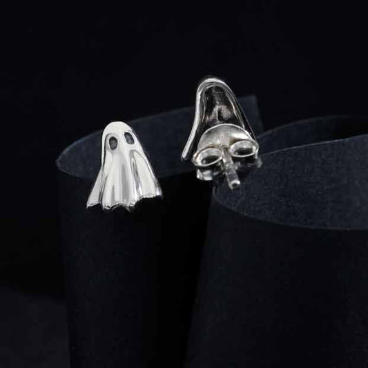 Nina Designs Sterling 3D Ghost Studs