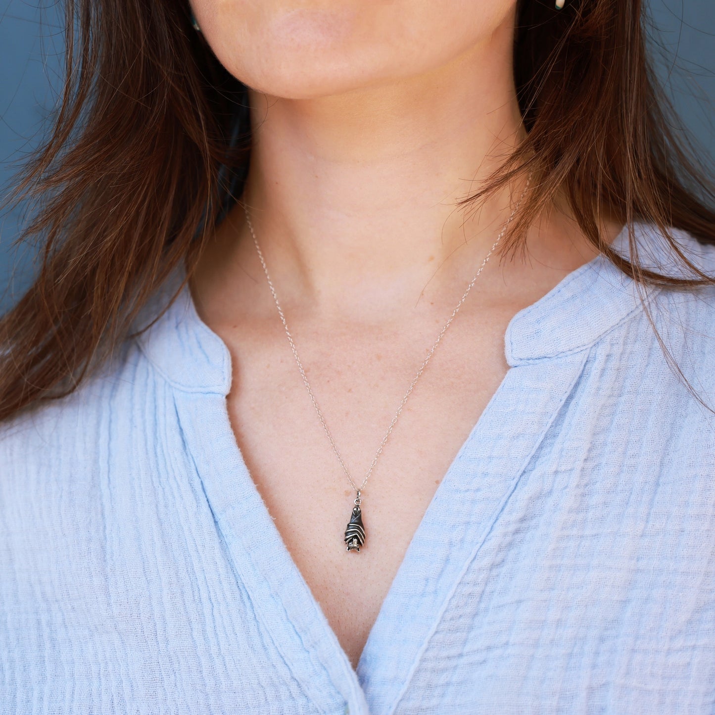 Nina Designs "Hanging Bat" Necklace