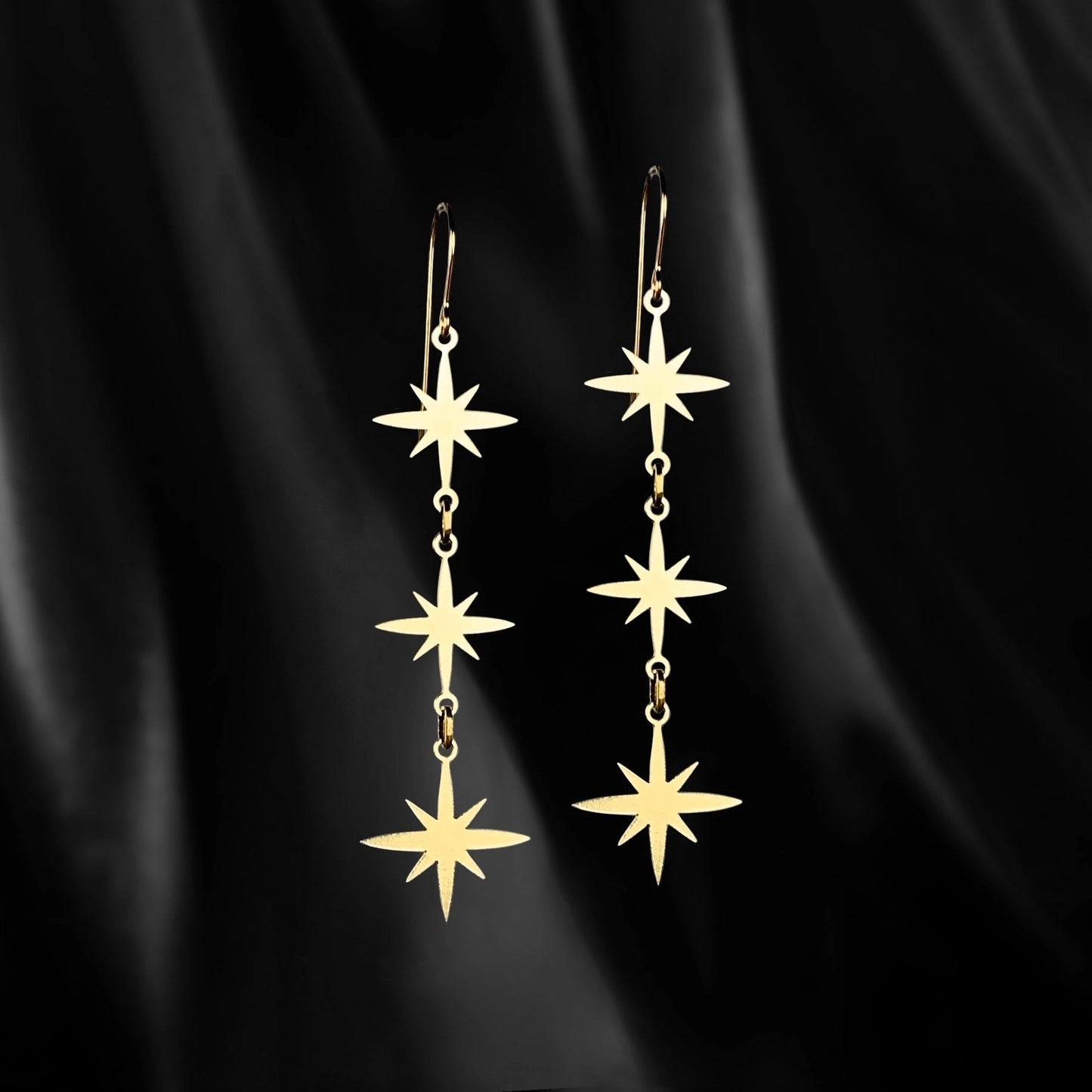 While Odin Sleeps "Triplum Stella" Earrings