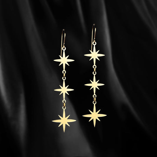 While Odin Sleeps "Triplum Stella" Earrings