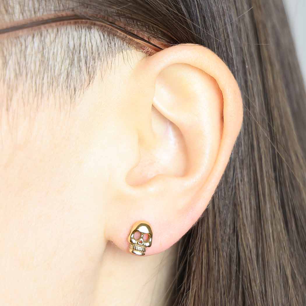 Nina Designs "Bronze Skull" Studs