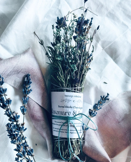 Topanga Window "Lavender + Rosemary Sacred Smoke Cleansing Stick