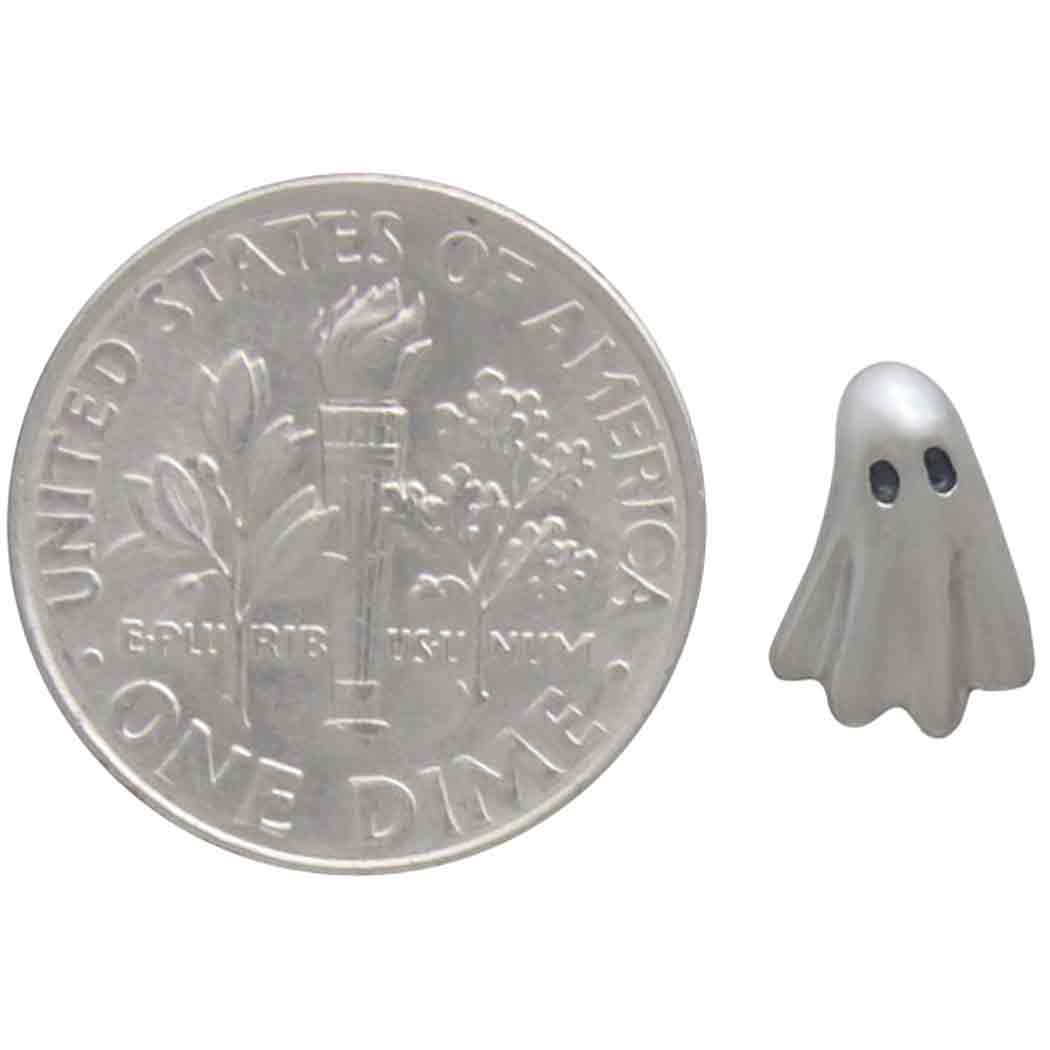 Nina Designs Sterling 3D Ghost Studs