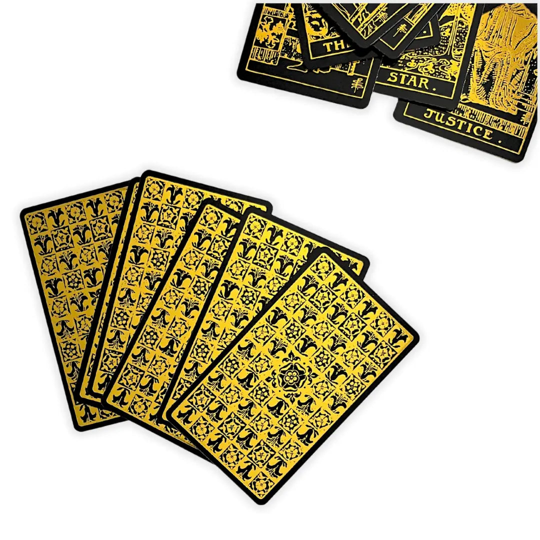 Black & Gold Tarot Deck & Guidebook