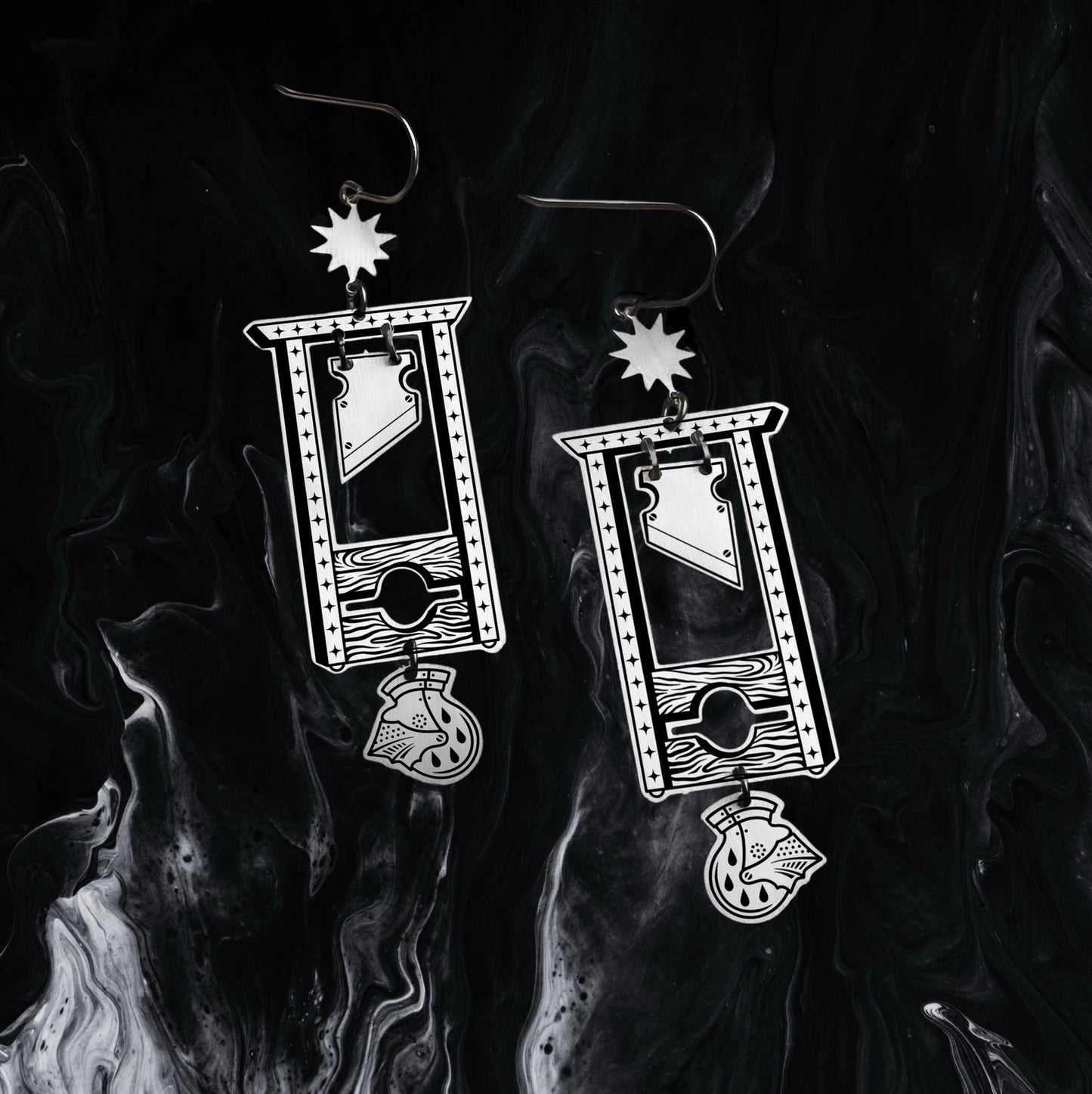 While Odin Sleeps "Guillotine" Earrings