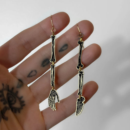 While Odin Sleeps "Skelly Arm & Leg" Earrings