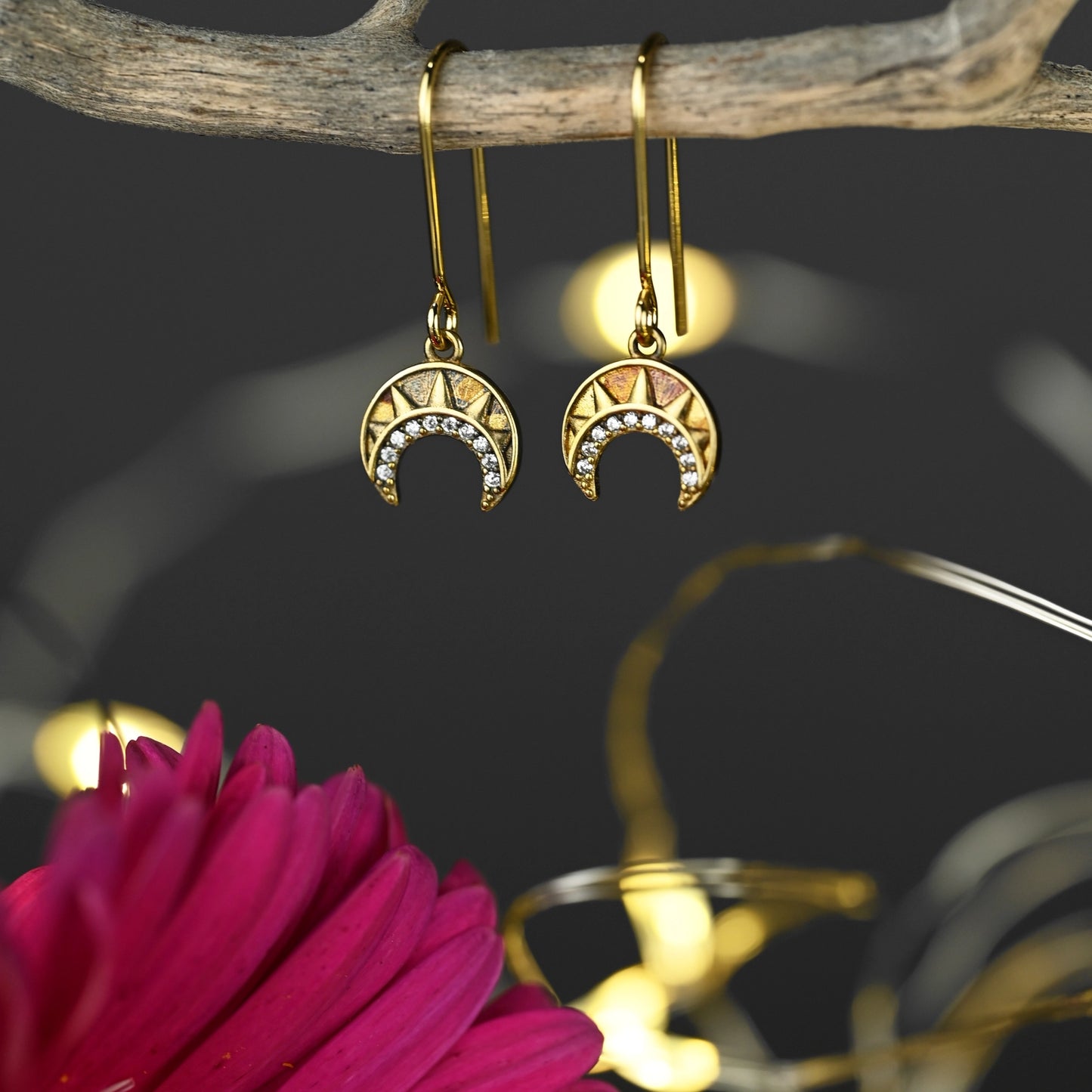 KBD Studios Vintage Deco Crescent Earrings *PRE-ORDER 10/15*