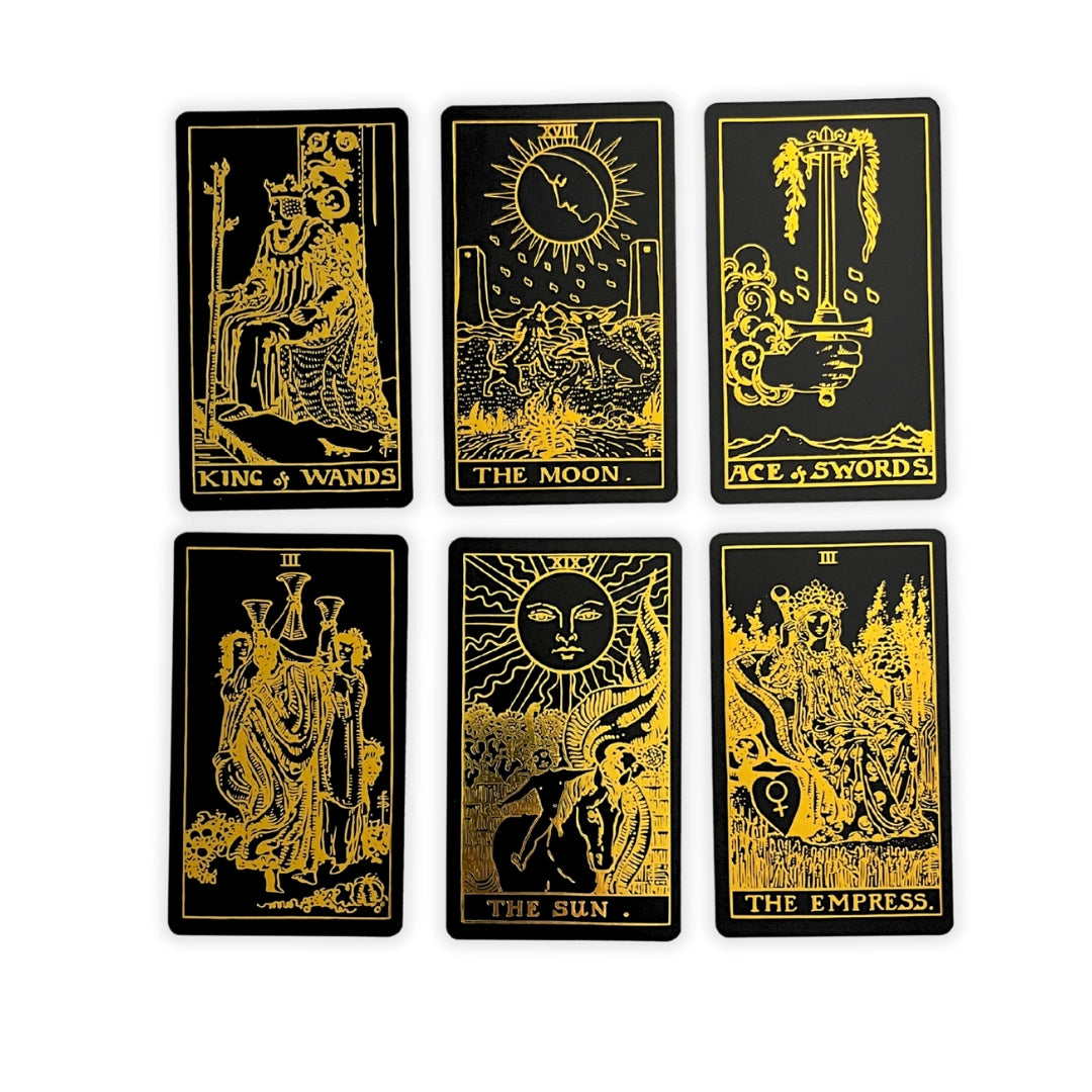 Black & Gold Tarot Deck & Guidebook
