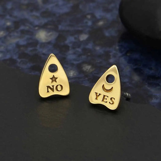 Nina Designs "Ouija Planchette" Bronze Studs
