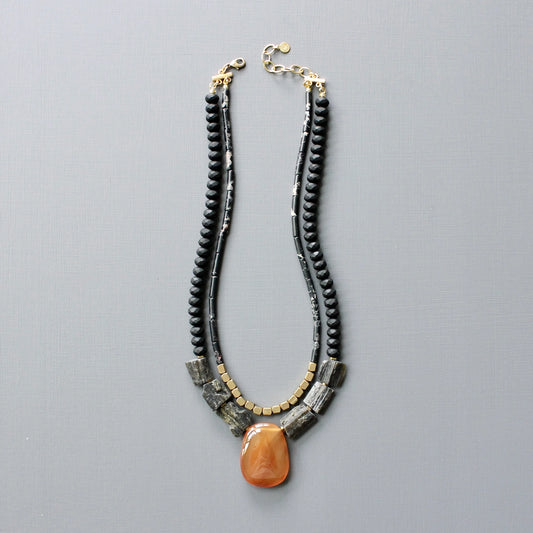 David Aubrey "Tourmaline & Carnelian" Necklace *Pre-Order*