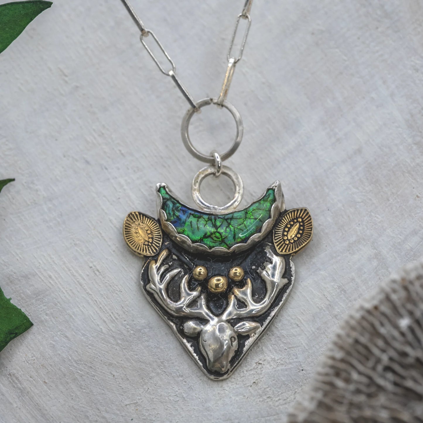 Aster Jewelry "Opal Deer" Necklace