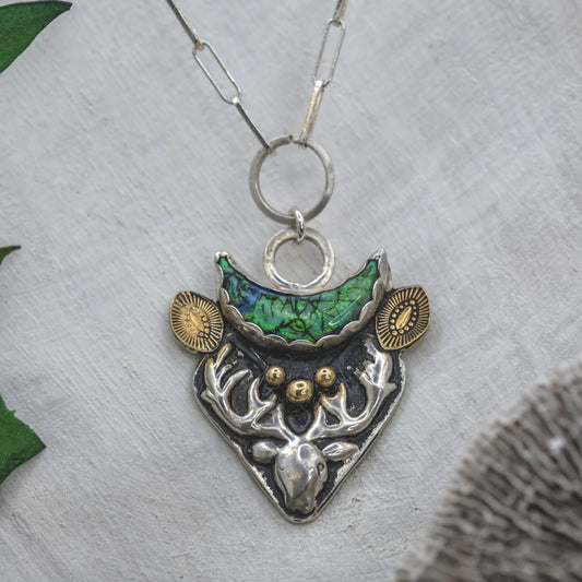 Aster Jewelry "Opal Deer" Necklace