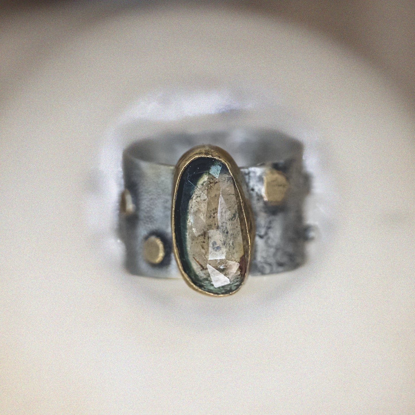 Aster Jewelry "Mosslight Halo" Ring