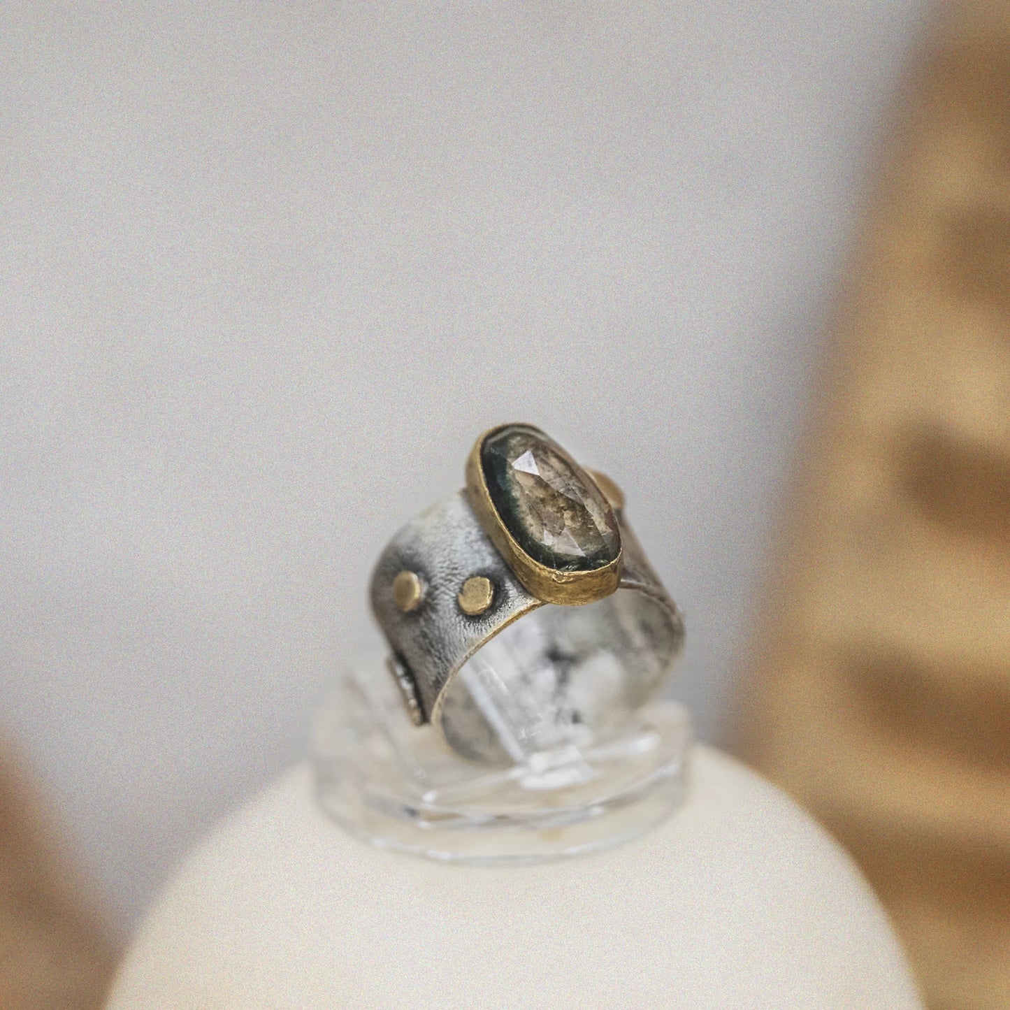 Aster Jewelry "Mosslight Halo" Ring