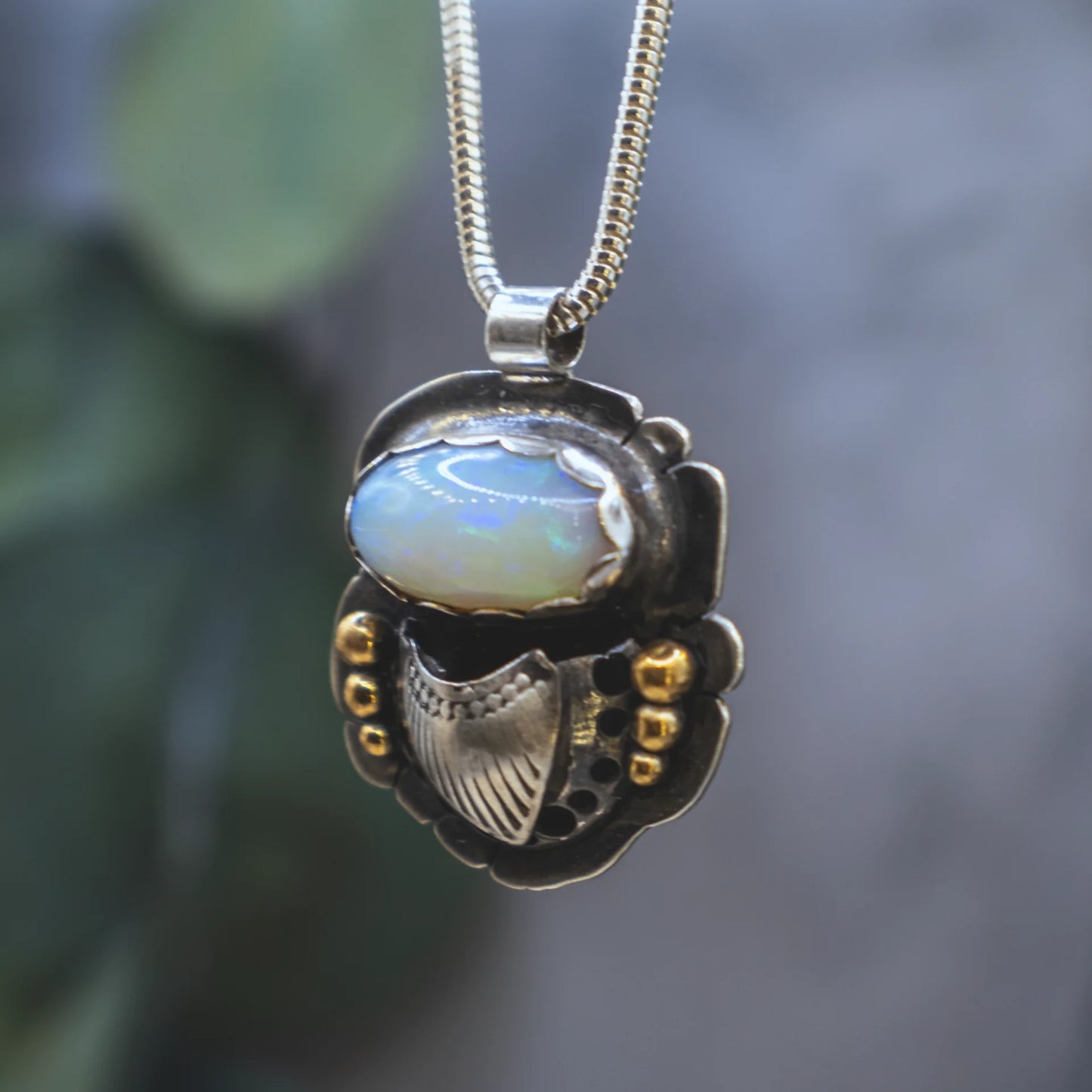 Aster Jewelry "Opal Scarab" Necklace