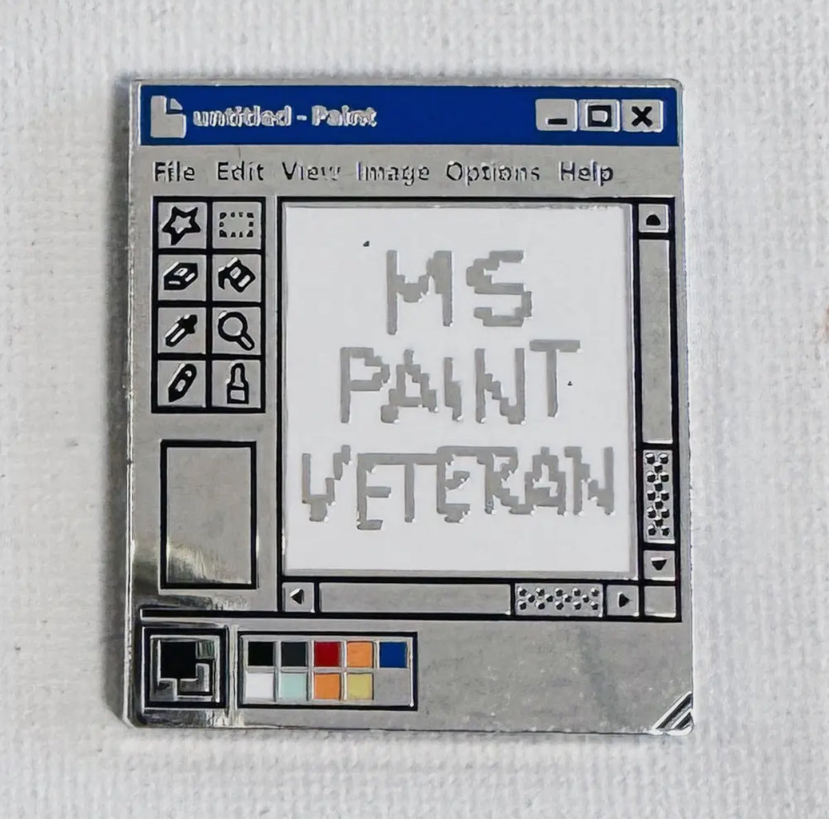 Strike Gently Co. "MS Paint Veteran" Enamel Pin