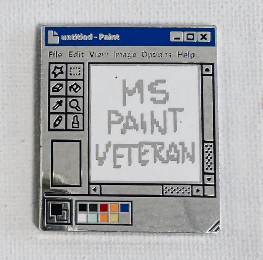 Strike Gently Co. "MS Paint Veteran" Enamel Pin