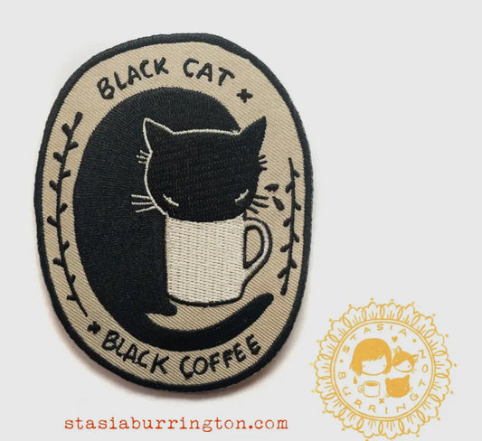 Stasia Burrington Black Cat Black Coffee Patch