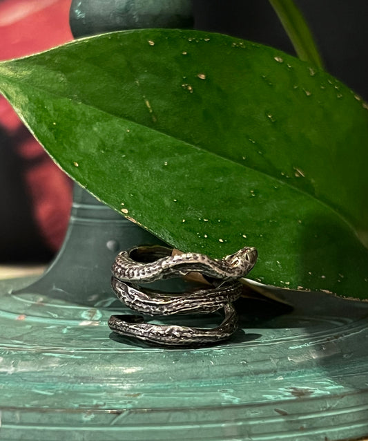 Anillo de serpiente simple "Medea" de Eilisain en plata de ley 