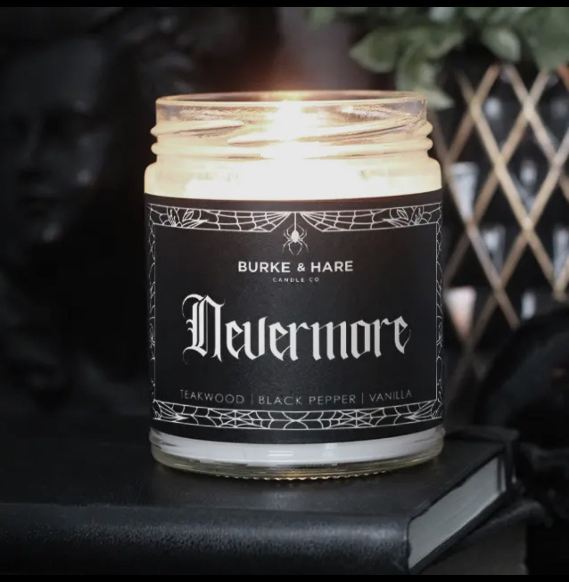 Burke & Hare Co. "Nevermore" Teakwood + Black Pepper Candle