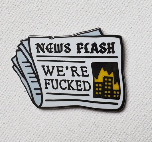 Strike Gently Co. "News Flash" Enamel Pin