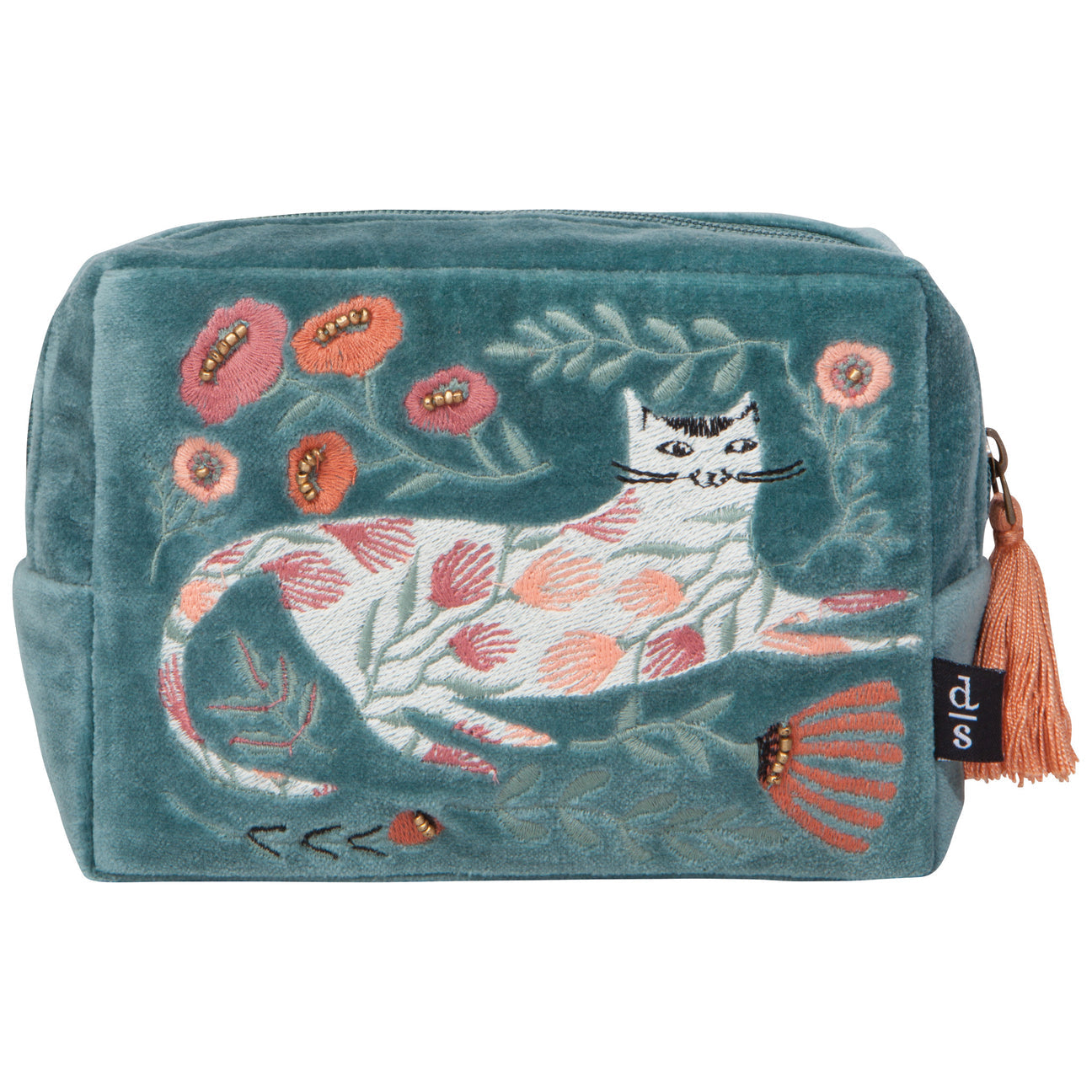 Danica Studio "Catbloom Blue" Embroidered Pouch *PRE-ORDER 7/3*