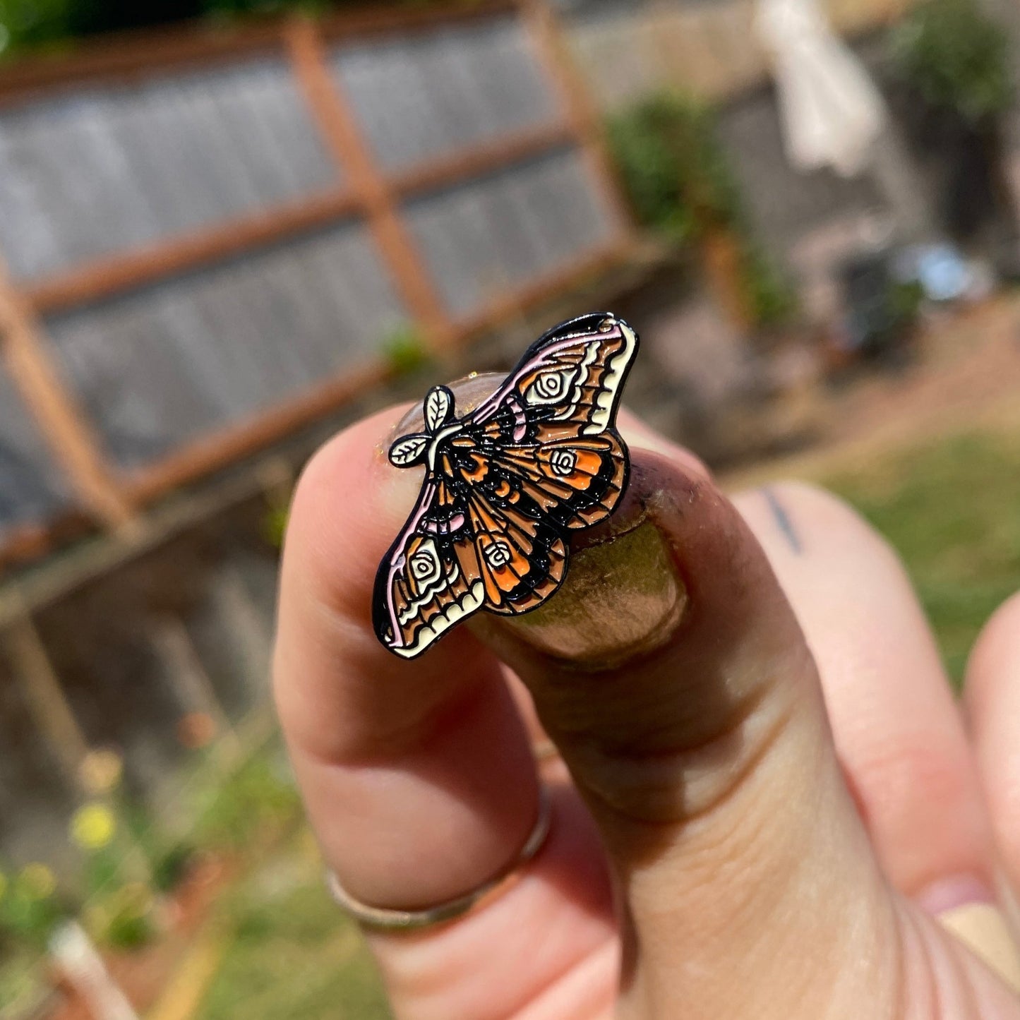 Of Moth and Flame "Mini Emperor Moth" Enamel Pin