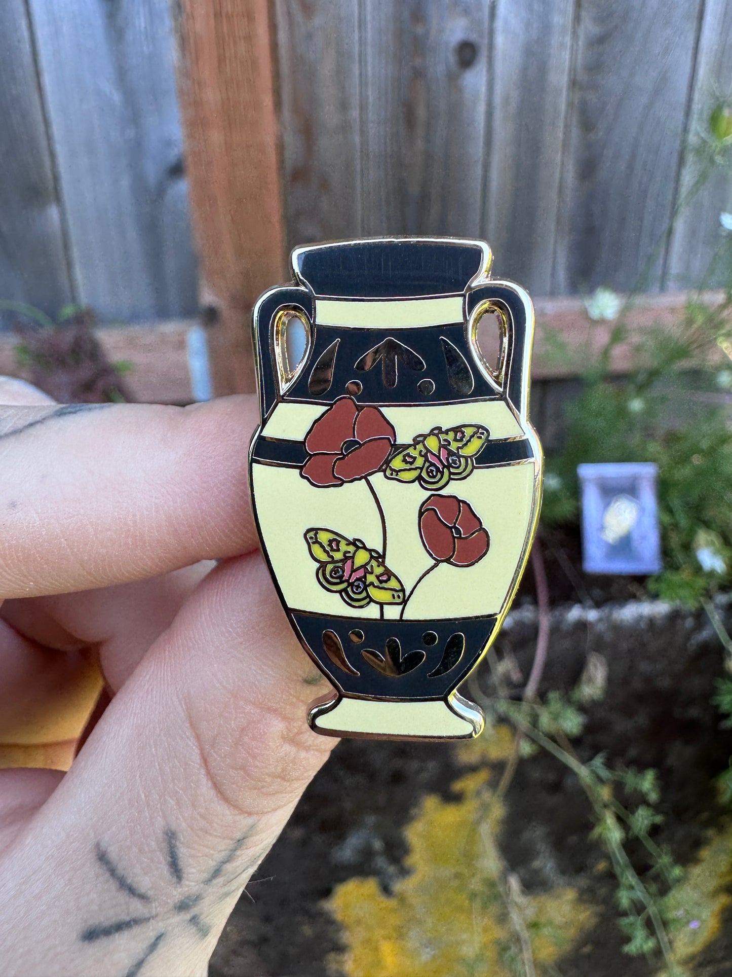 Of Moth and Flame "Amphora" Enamel Pin