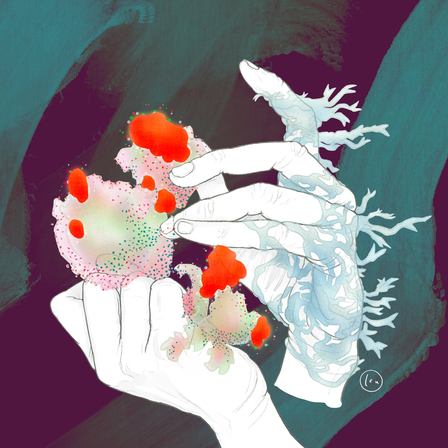 Iris Leu "Hand Study: Lichens"
