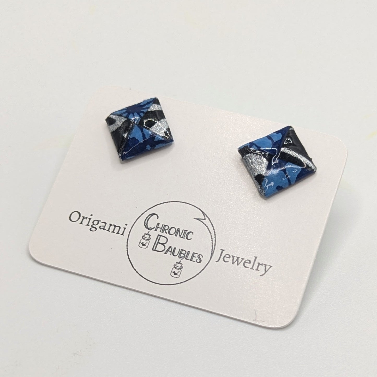 Chronic Baubles Origami Jewelry "Upcycled" Studs