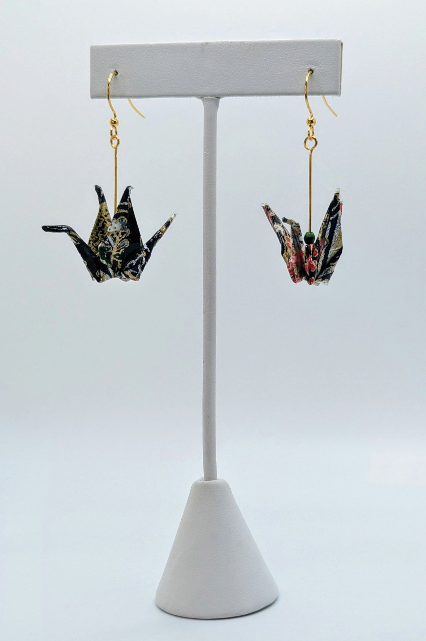 Chronic Baubles Origami Jewelry "Multi Washi Cranes" Earrings