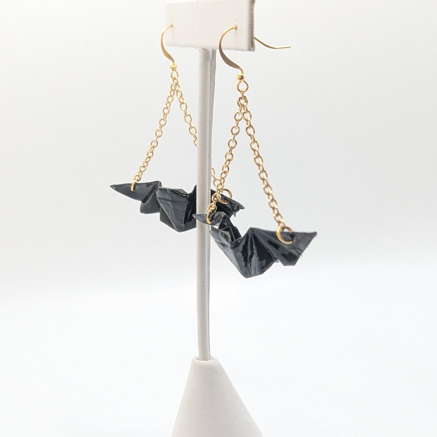 Chronic Baubles Origami Jewelry "Spooky Bats" Earrings