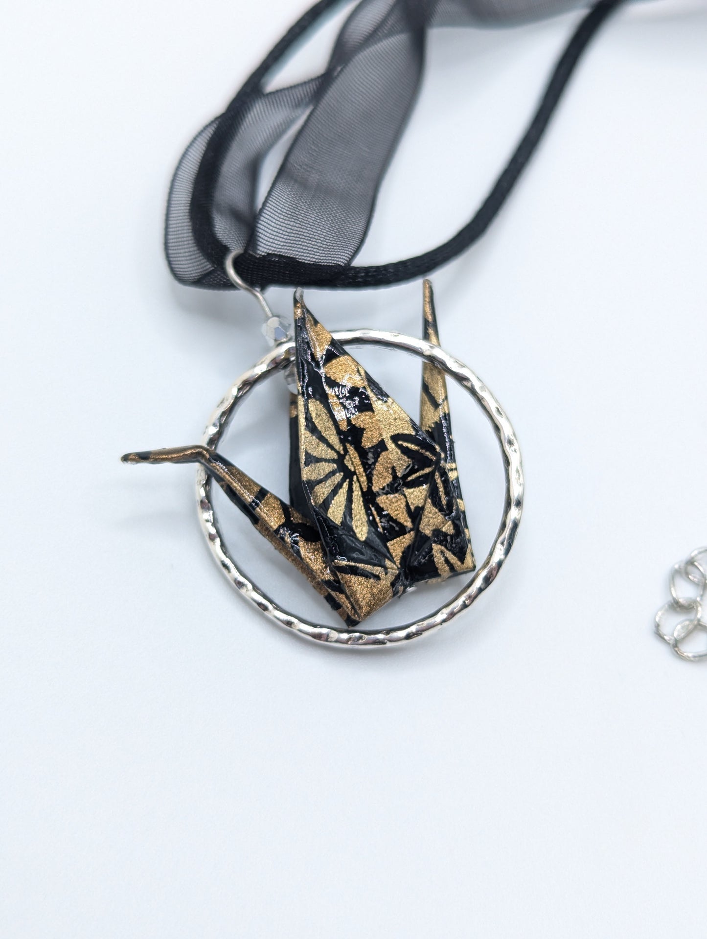 Chronic Baubles Origami "Gold Washi Crane" Choker